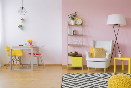 ambiente com cores claras