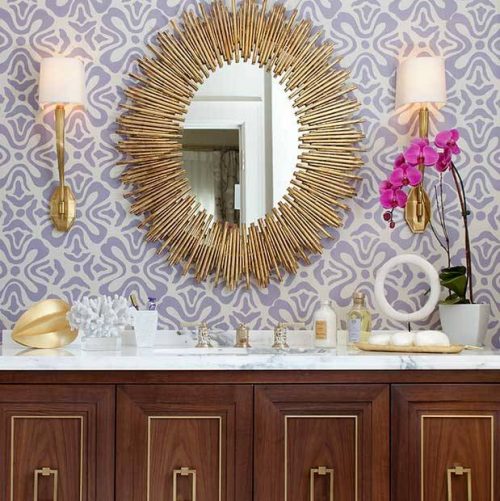 espelhos em formato de sol