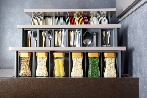 organizadores para armazenamento na cozinha