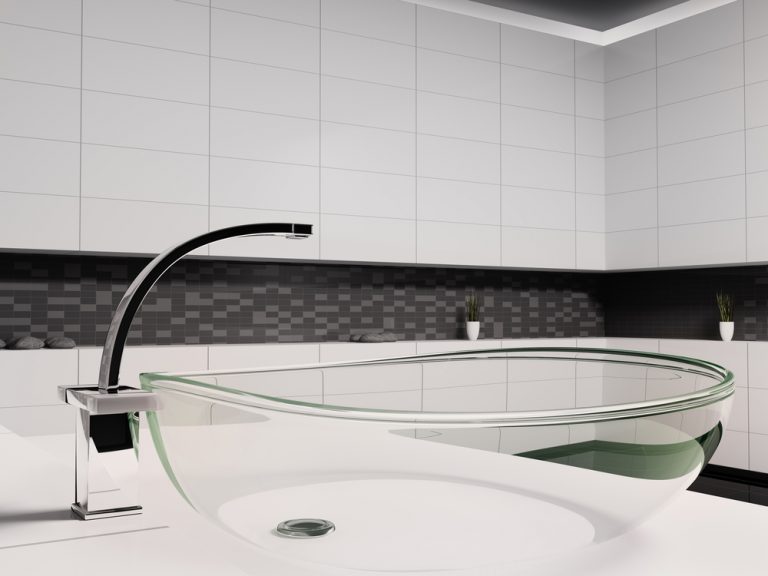 pia de vidro-decorar a sua casa usando transparências
