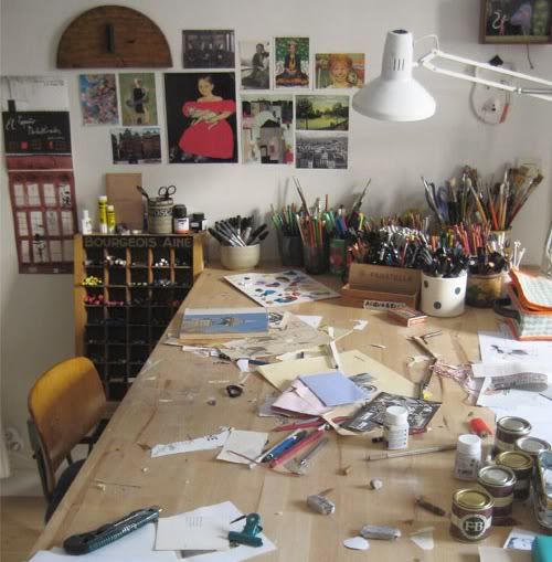 área de trabalho em uma art zone