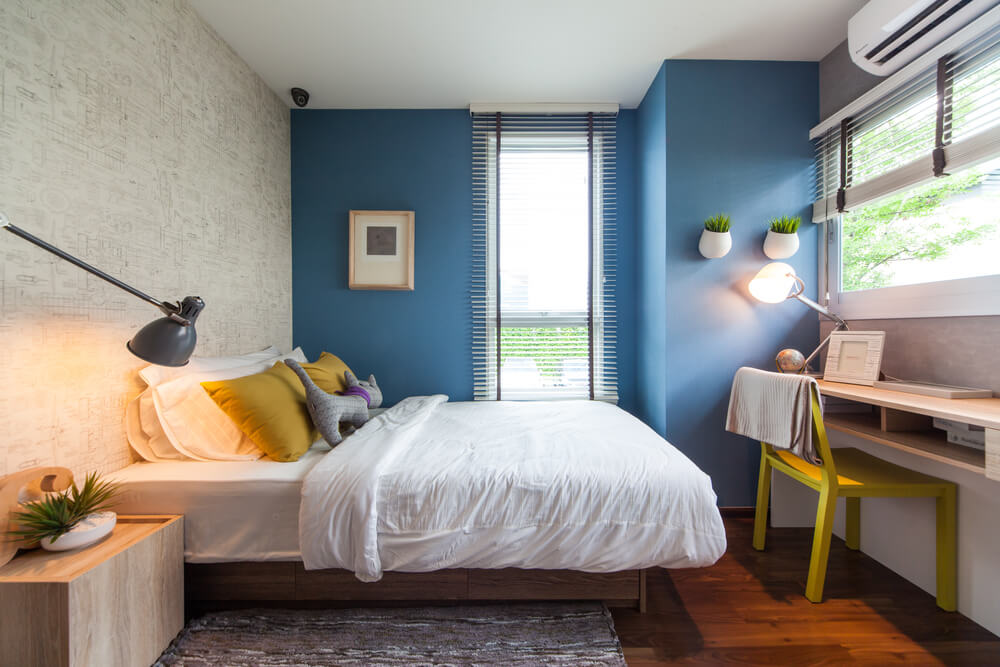 Mantenha a proporcionalidade nos quartos pequenos