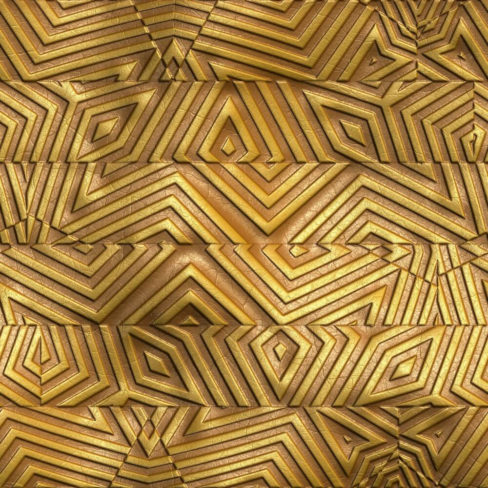 Azulejos dourados, glamour no banheiro