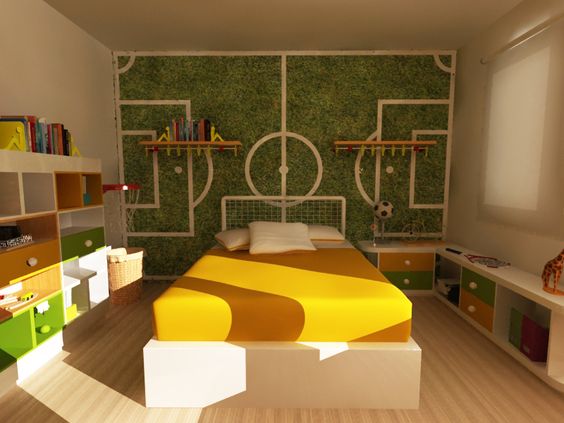 decoração esportiva quarto de menina