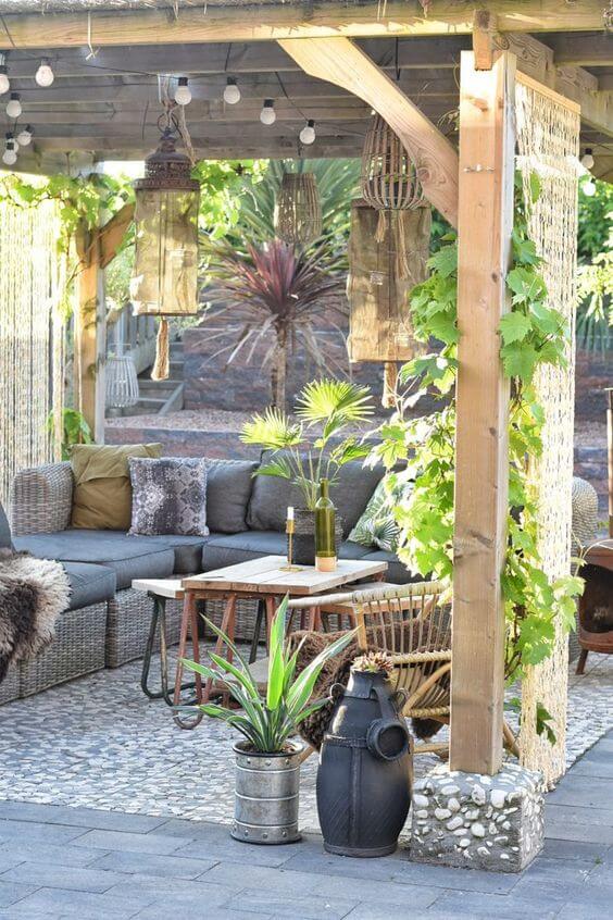 pergolado para decorar o seu jardim