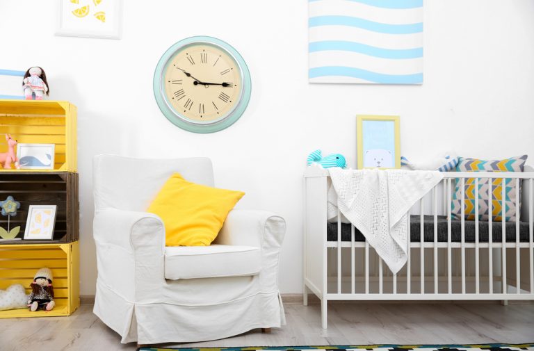 relógio de parede verde infantil