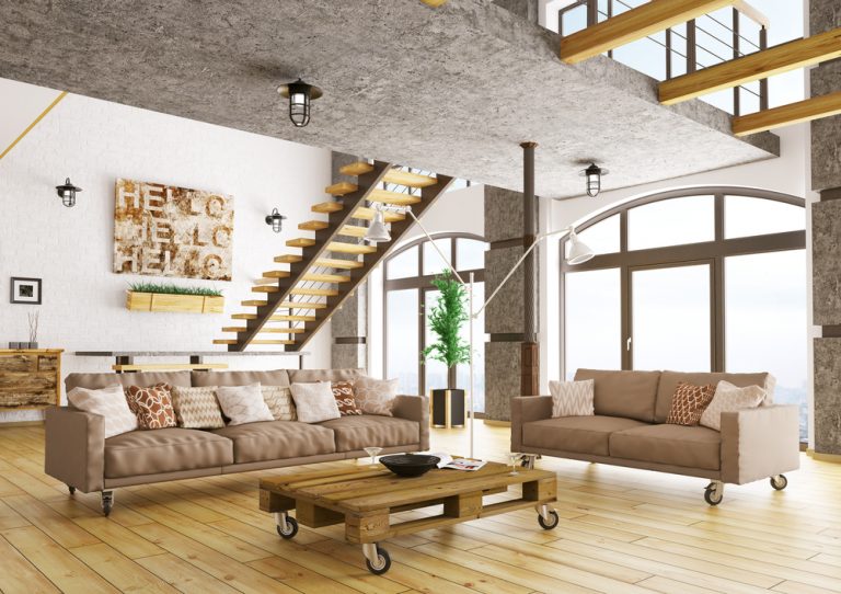 Design de casas com estilo industrial