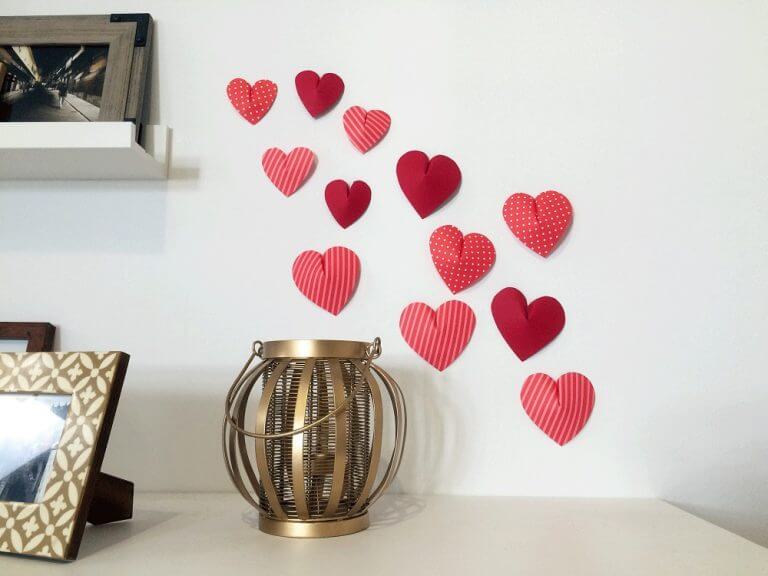 Corações em relevo