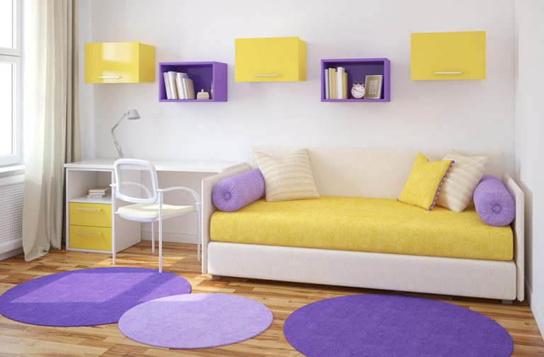 decorar um quarto com roxo
