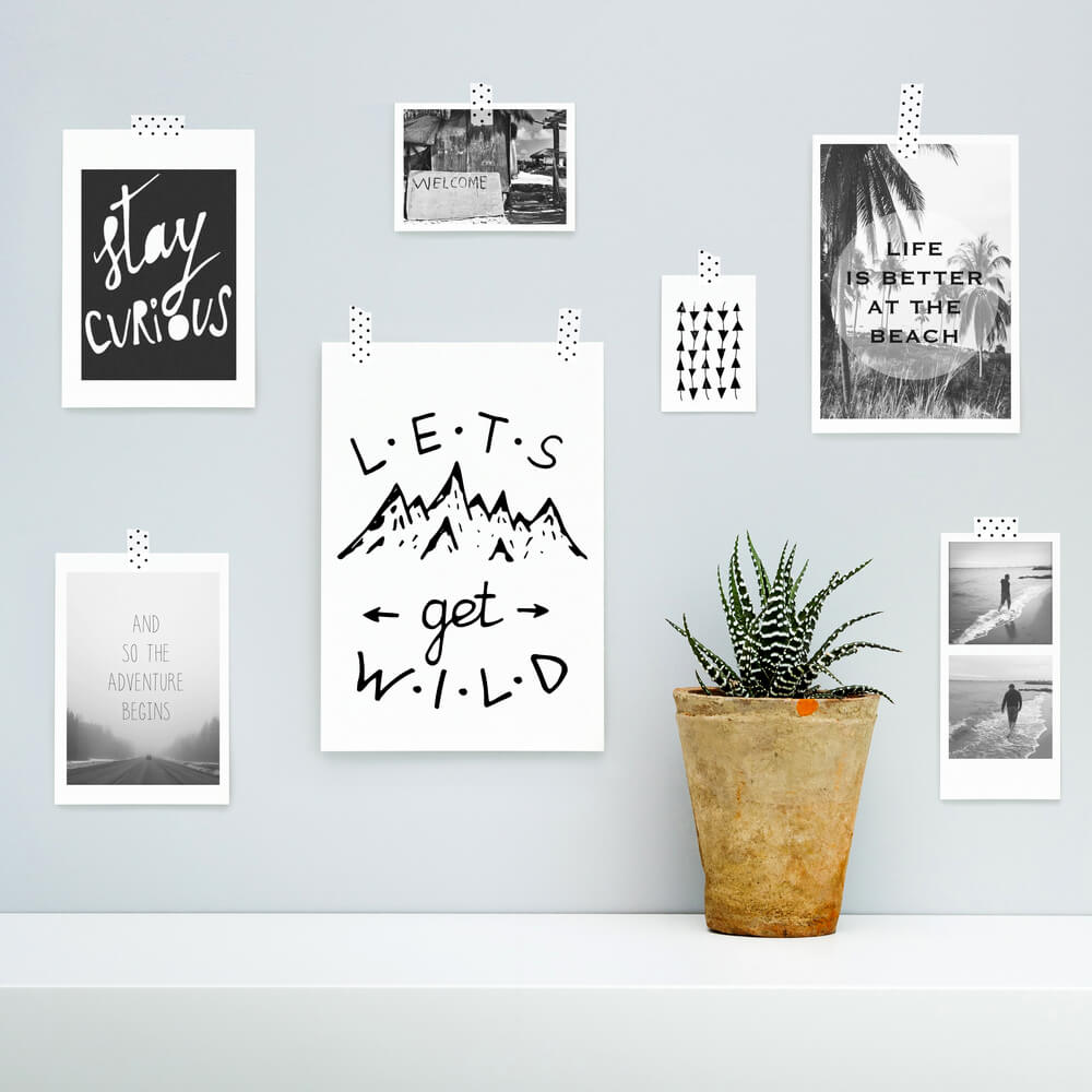 decorar com quadros com frases inspiradoras