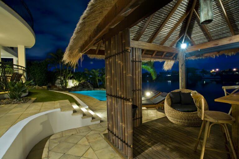 O que um quiosque no jardim representa?