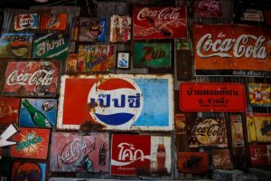 Decoração vintage através de marcas antigas de refrigerantes