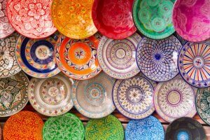 4 peças de cerâmica orgânica para decorar