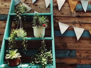 Construa um suporte para plantas em forma de escada