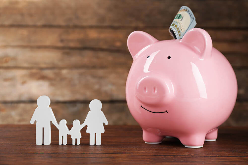 Cofre em formato de porco.