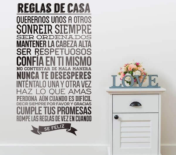 Adesivo vinílico com frases