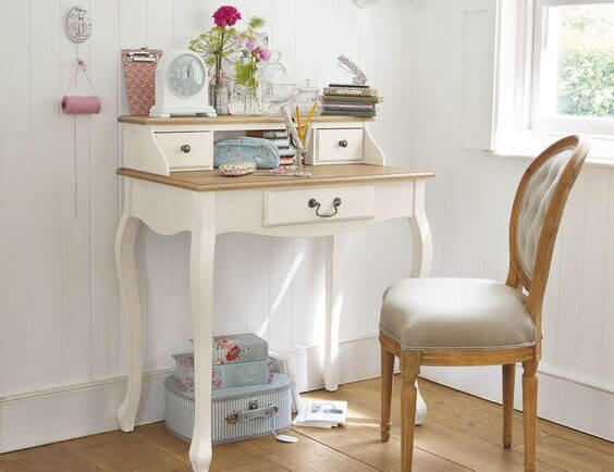 Móvel branco retrô-escrivaninhas originais