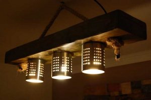 Escorredores e tigelas para fazer luminárias