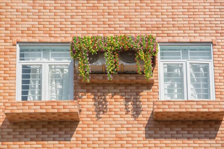 Esconder o aparelho de ar-condicionado