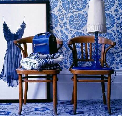 O uso do azul Klein em casa