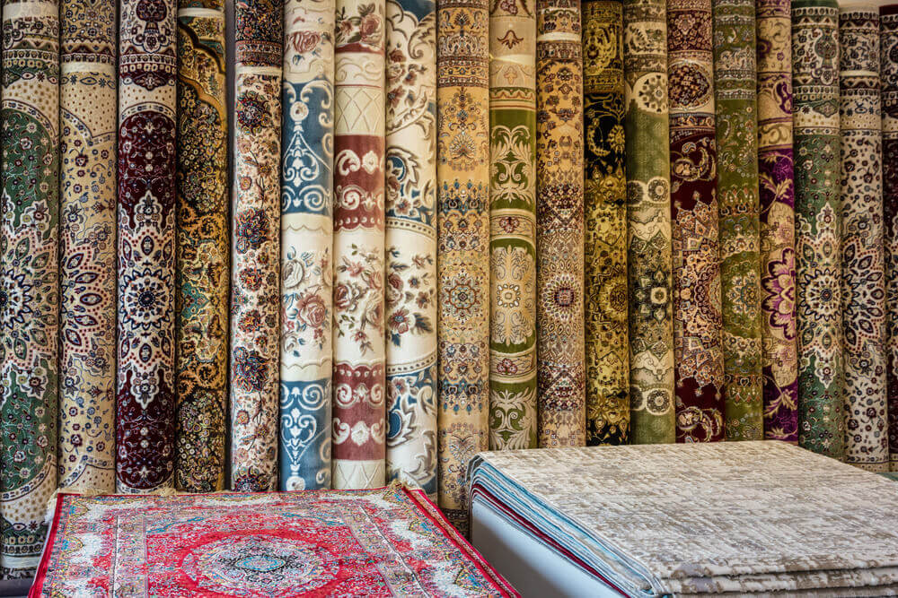 Padrão adamascado para os tapetes