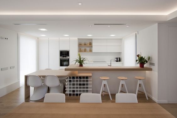 cozinha e sala de jantar
