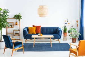 O azul e o laranja, uma combinação de duas cores opostas