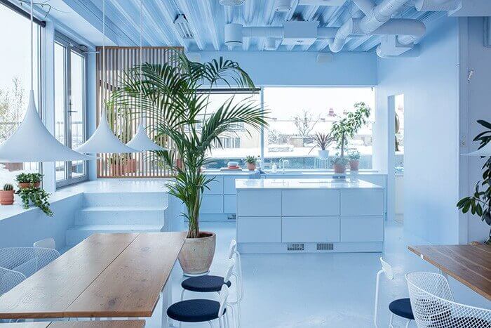 criar espaços monocromáticos