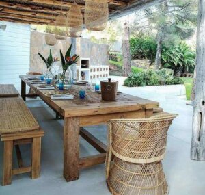 Que tal montar uma sala de jantar de verão?